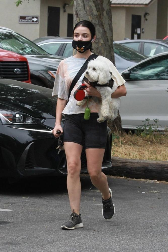 10P Lucy Hale  Booty in Camouflage Shorts