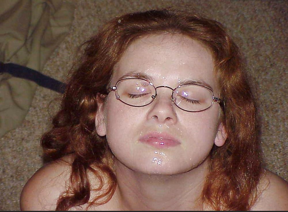 25P Cum on glasses