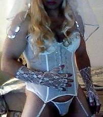 25P Crossdressing in Bridal Lingerie
