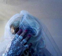 25P Crossdressing in Bridal Lingerie
