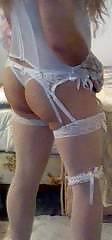 25P Crossdressing in Bridal Lingerie