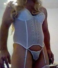 25P Crossdressing in Bridal Lingerie