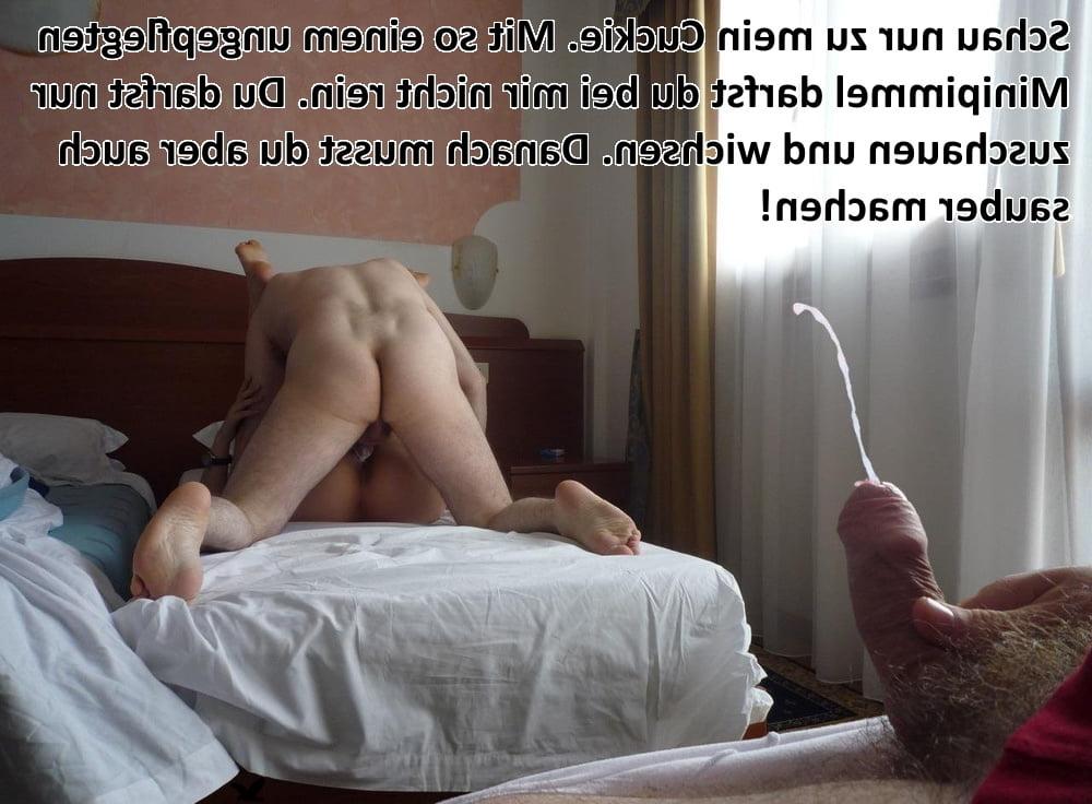 15P Cuckold, sperm eating, Hotwife caption, german #10