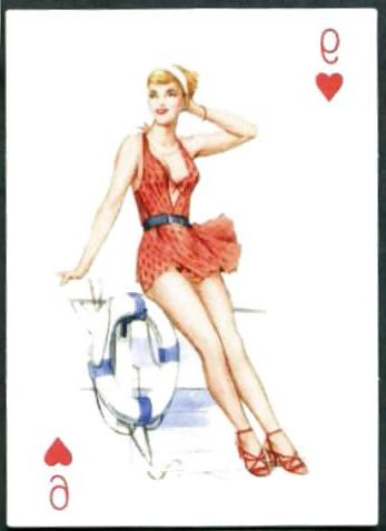 11P Erotic Playing Cards 3 - Pin-up Mix c. 1950 for SMICHAELS