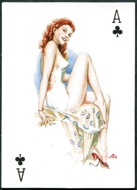 11P Erotic Playing Cards 3 - Pin-up Mix c. 1950 for SMICHAELS