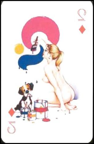 11P Erotic Playing Cards 3 - Pin-up Mix c. 1950 for SMICHAELS