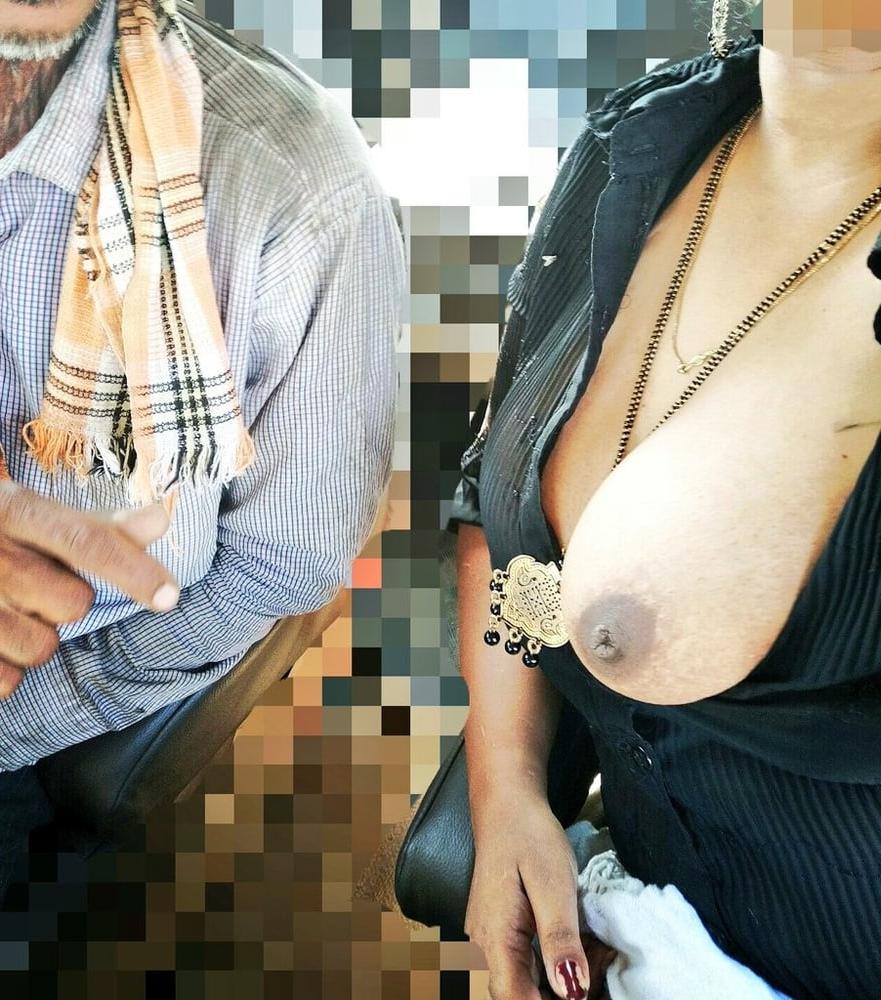 11P Big boobs flash to begger  in public Street