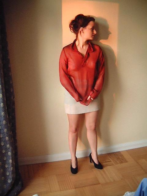 25P GERMAN SLUT IN RED BLOUSE