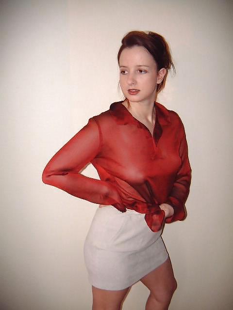 25P GERMAN SLUT IN RED BLOUSE