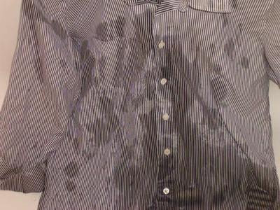 25P blue striped blouse 2 pissed