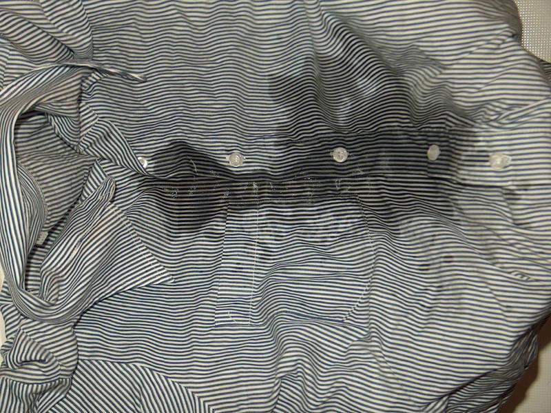 25P blue striped blouse 2 pissed
