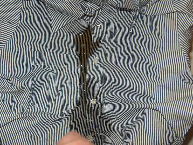 25P blue striped blouse 2 pissed