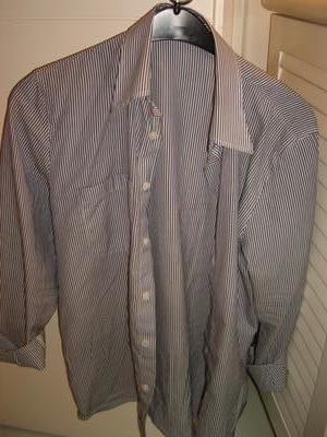 25P blue striped blouse 2 pissed