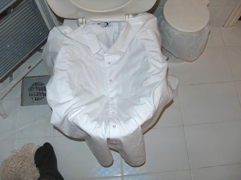 25P white blouse piss 2