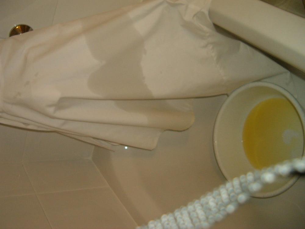 25P white blouse piss 2