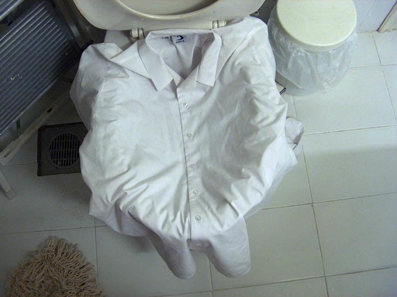 25P white blouse piss 2