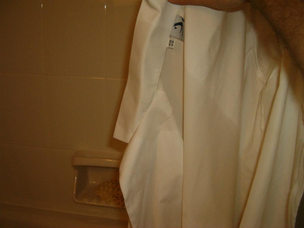 25P white blouse piss 2