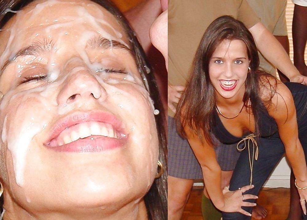 25P Before after blowjob 02 incl. dressed undressed facials