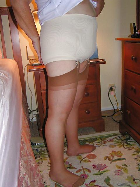 11P Plumper In Vintage Gartered Girdle Brief