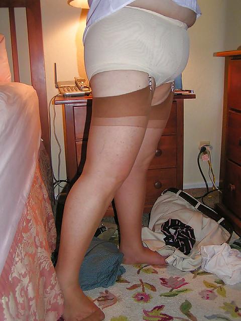 11P Plumper In Vintage Gartered Girdle Brief
