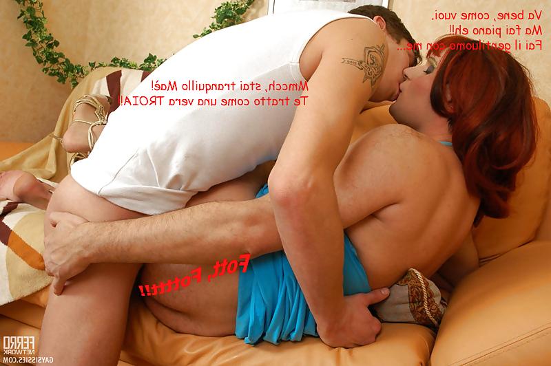 25P Italian sissy captions