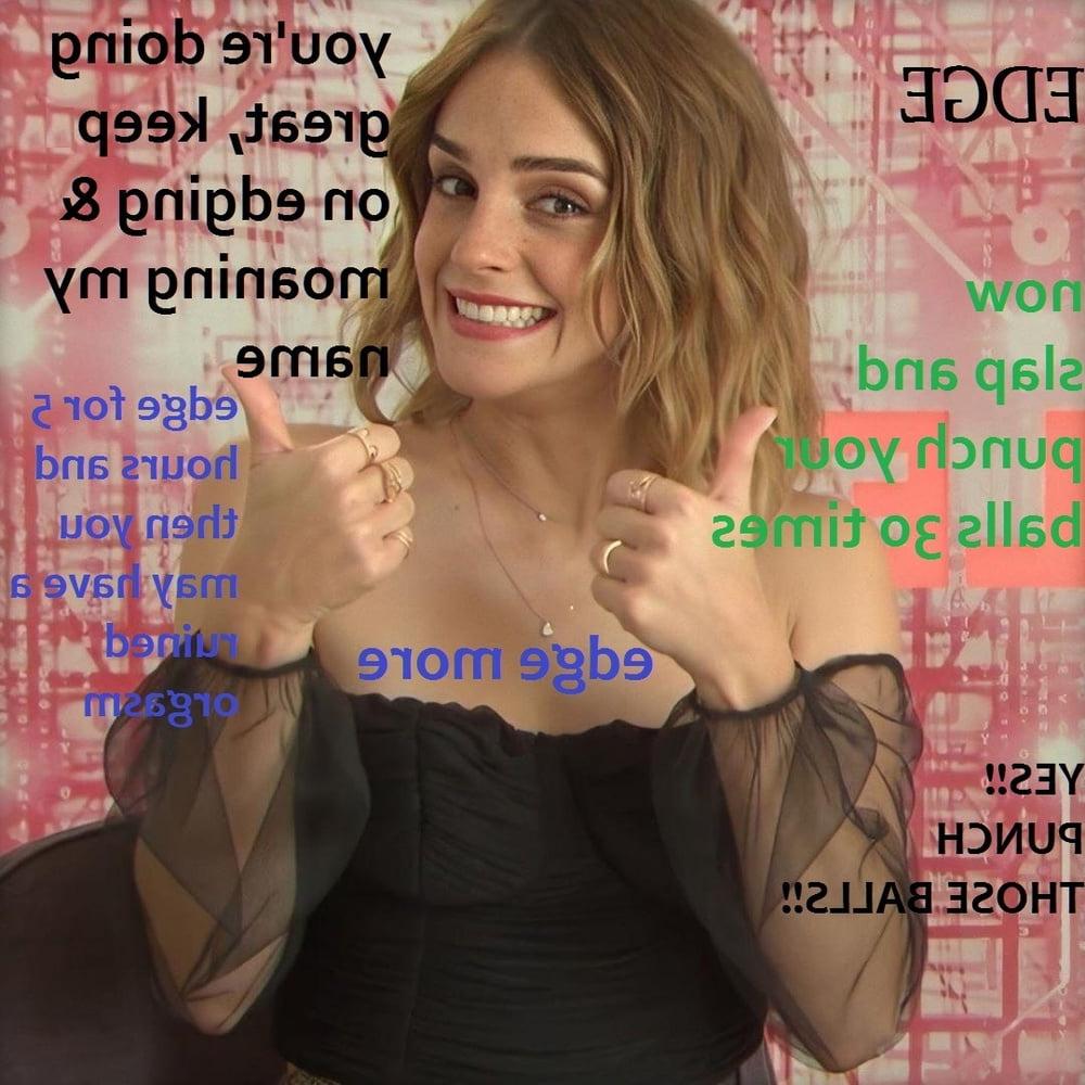 11P Celeb Femdom Captions 5 (celebrity slave, ballbusting, JOI)