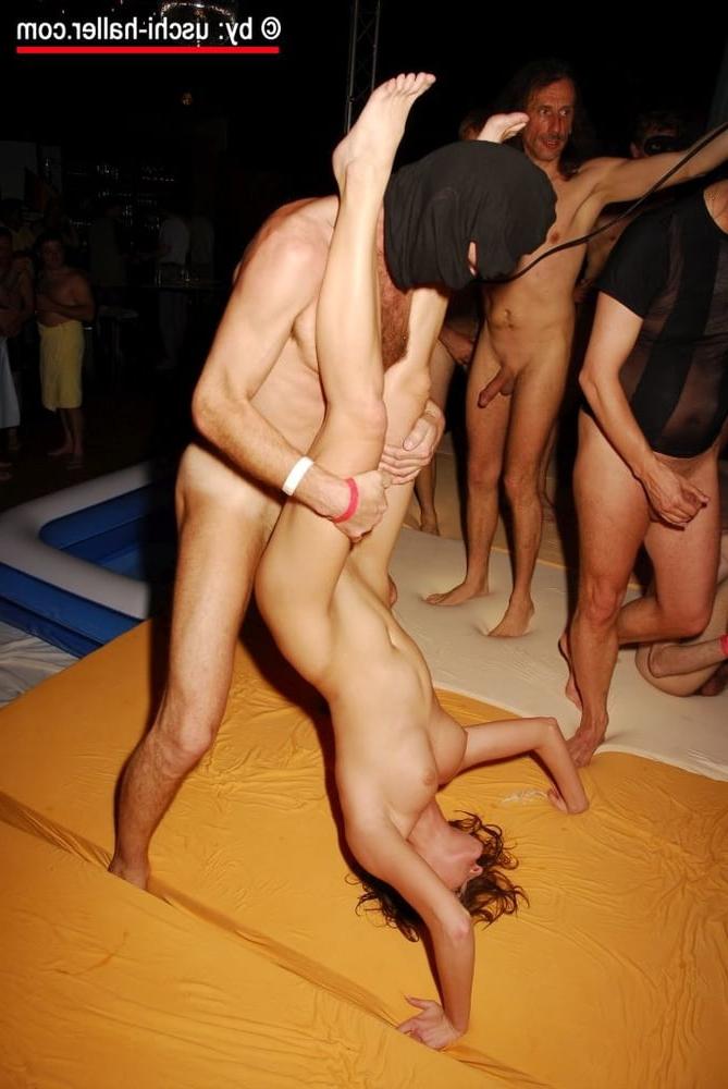 25P Saturday Night Fever gangbang - 64 guys &amp; 5 girls - part 11