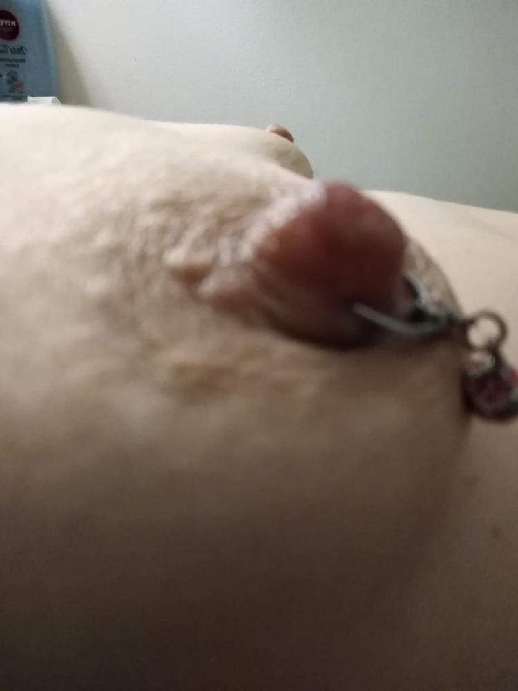 23P Mandy's hairy pussy, big pierced-milky nipples and fat ass