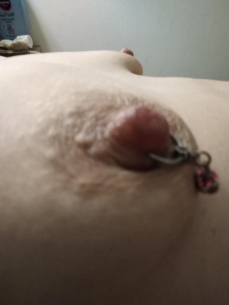 23P Mandy's hairy pussy, big pierced-milky nipples and fat ass