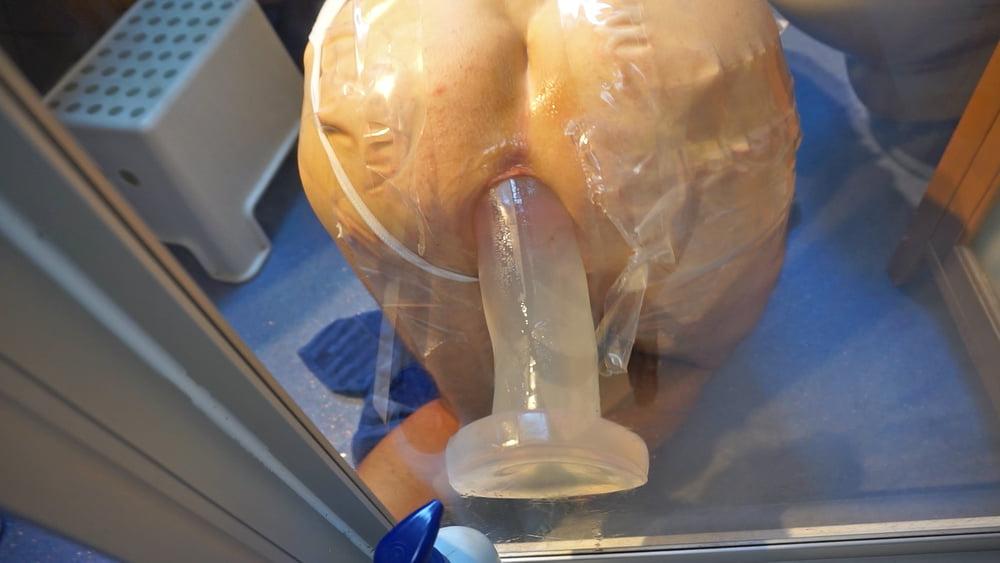 7P POV bath anal fuck and gape pt2 clear dildo 8cm diameter