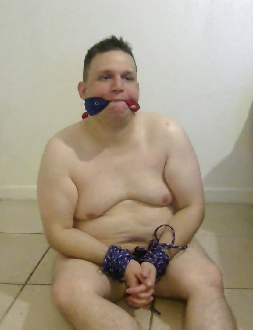 20P Gay fat boy bound and gagged