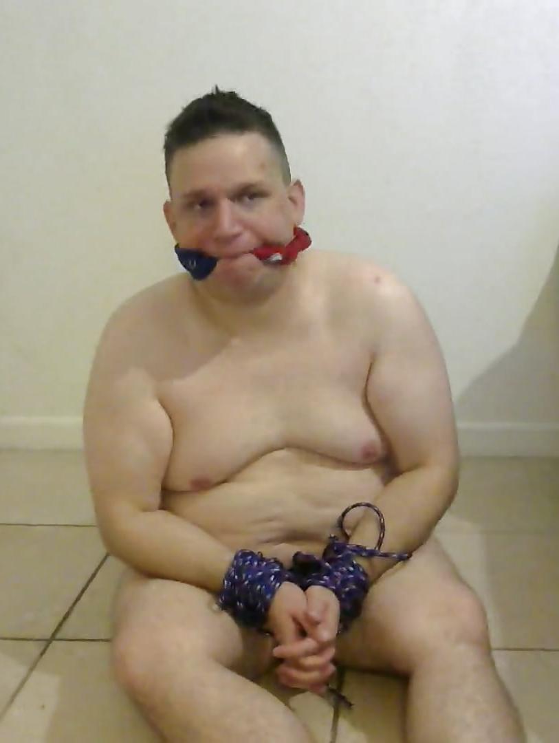 20P Gay fat boy bound and gagged