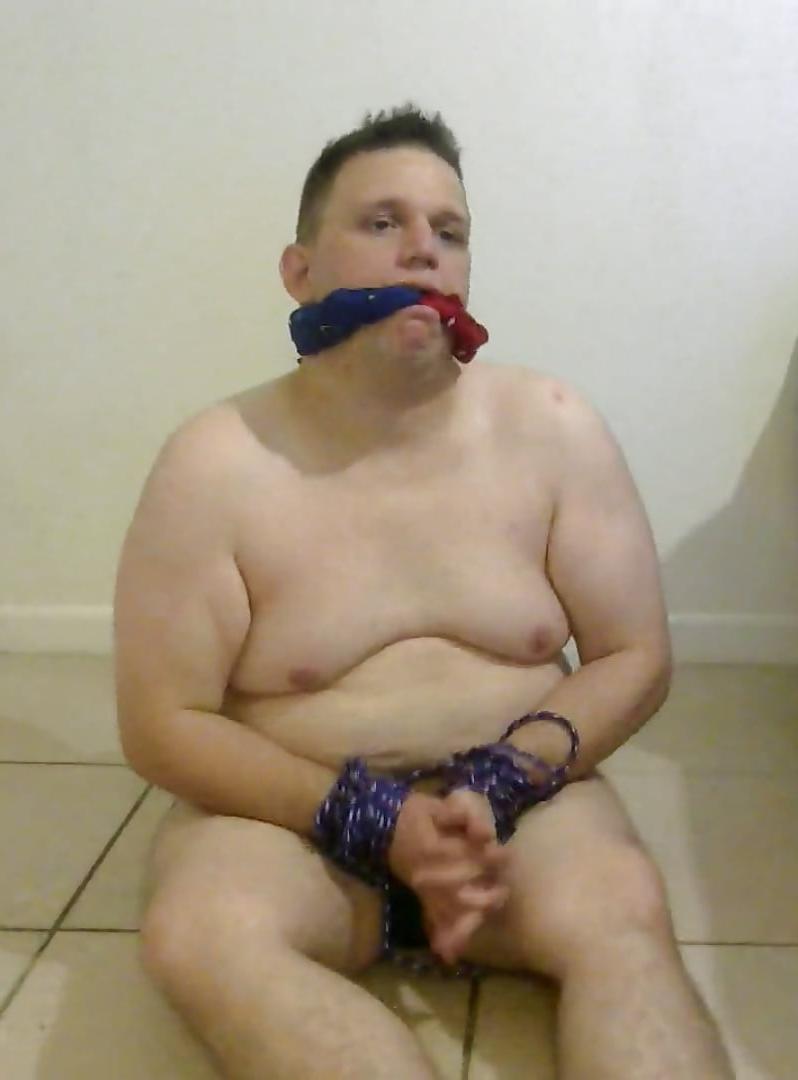 20P Gay fat boy bound and gagged