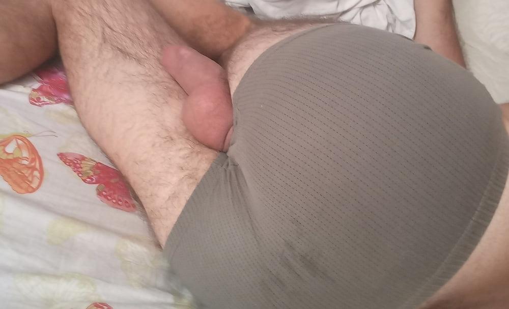 25P My big cock and nice balls after waking up)