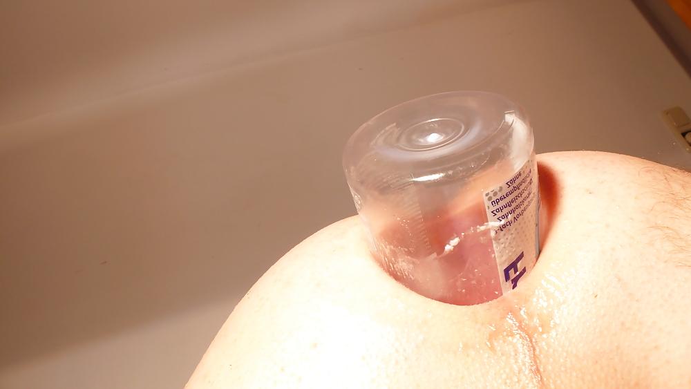 16P 2012 01 Giant bottle in asshole. Big gape, gaping assfist 2