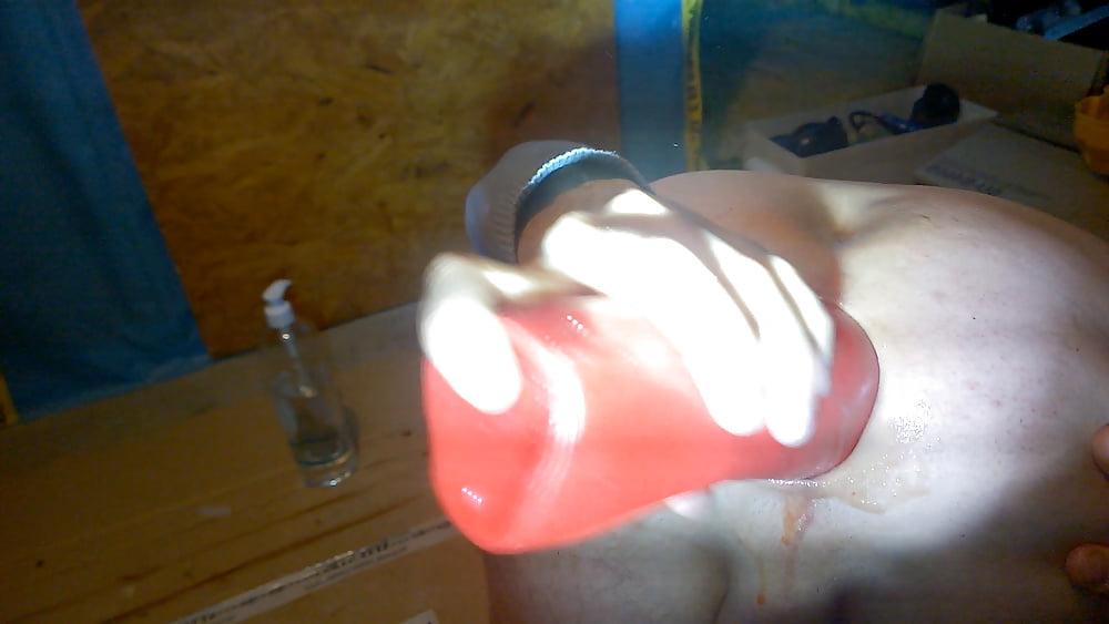 14P My new red dildo 7,8cm gape!