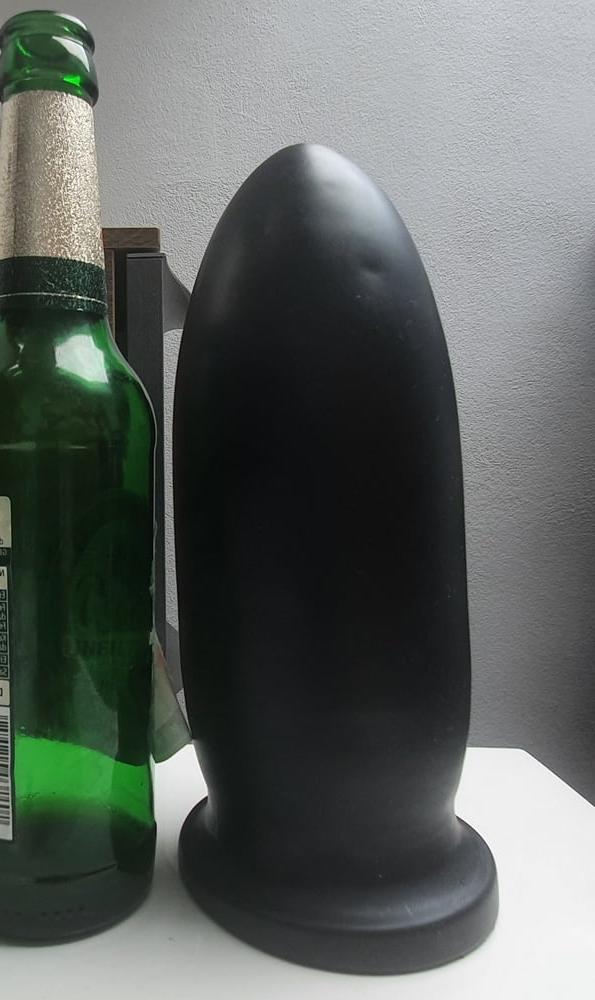 6P My new monster anal dildo, black,  hard 8cm wide