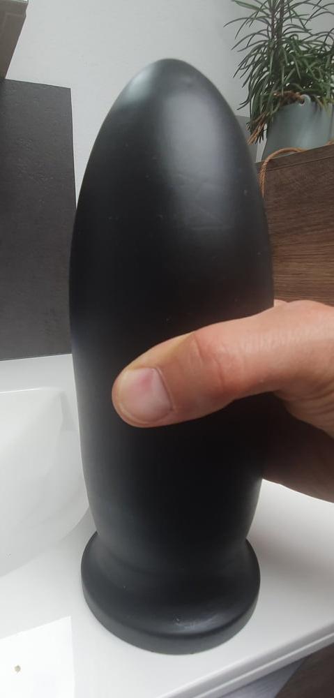 6P My new monster anal dildo, black,  hard 8cm wide
