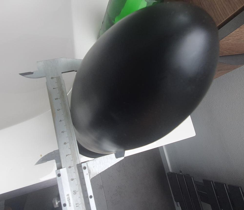 6P My new monster anal dildo, black,  hard 8cm wide
