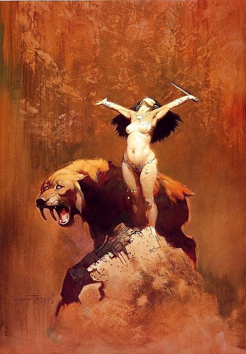 16P Vintage Pinups Frank Frazetta