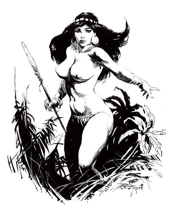 16P Vintage Pinups Frank Frazetta