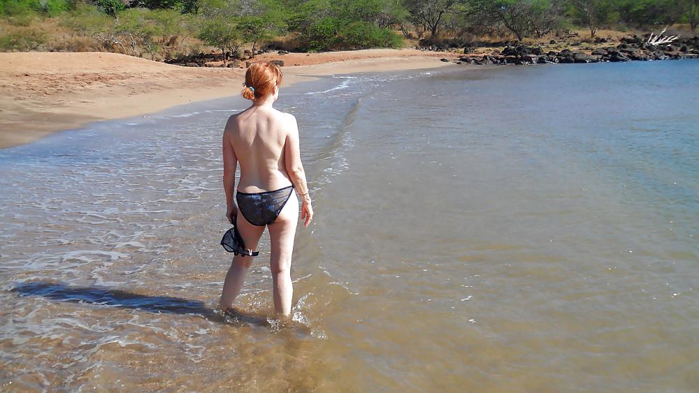 20P Mom at the beach.
