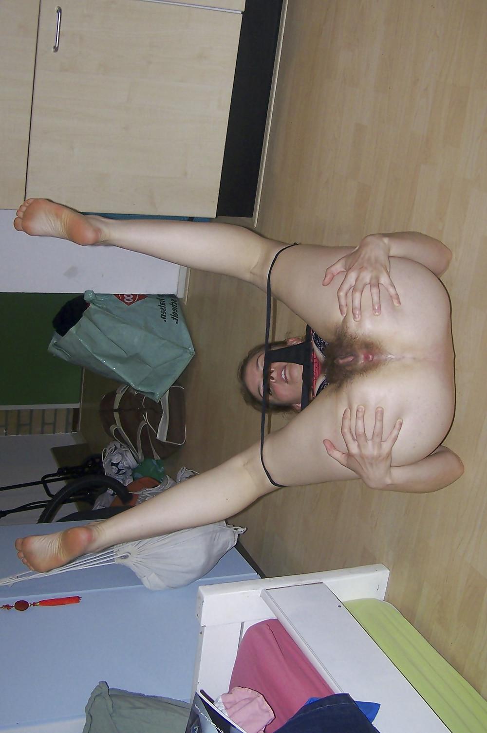 25P Hairy pussy exhibitionist