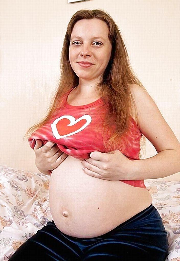 16P Pregnant Redhead With Big Tits
