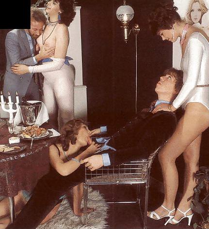 8P Vintage two guys sharing three girls