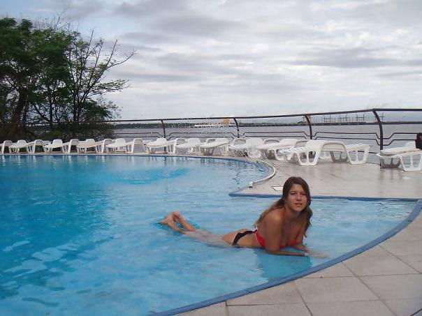14P Candi, young hot girl at pool