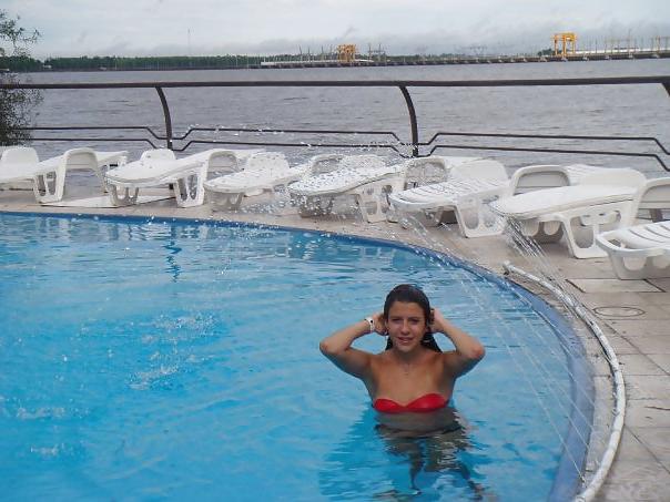 14P Candi, young hot girl at pool