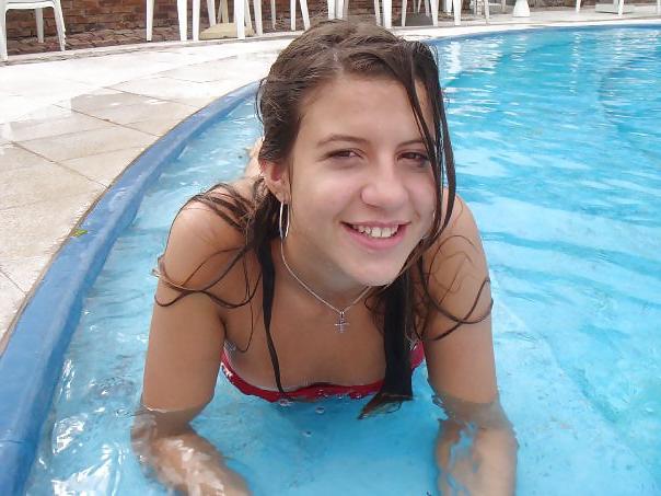 14P Candi, young hot girl at pool
