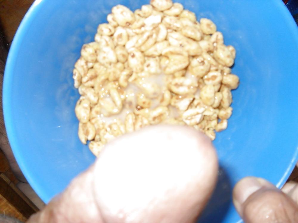 15P Cum in her food,