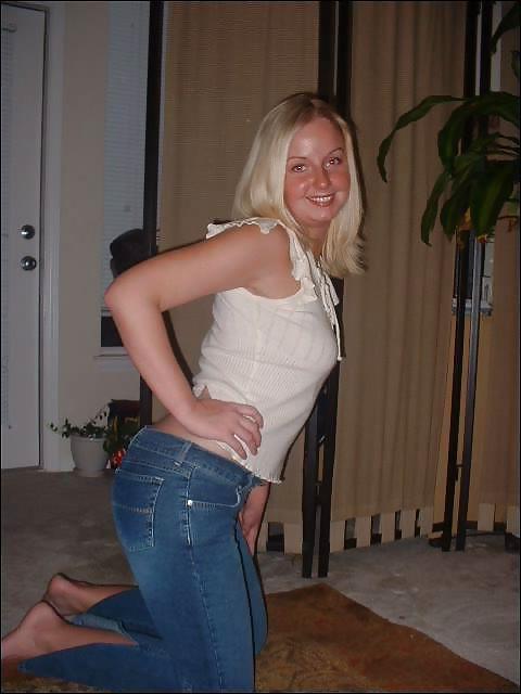23P Cute Blonde Posing With Pantyhose